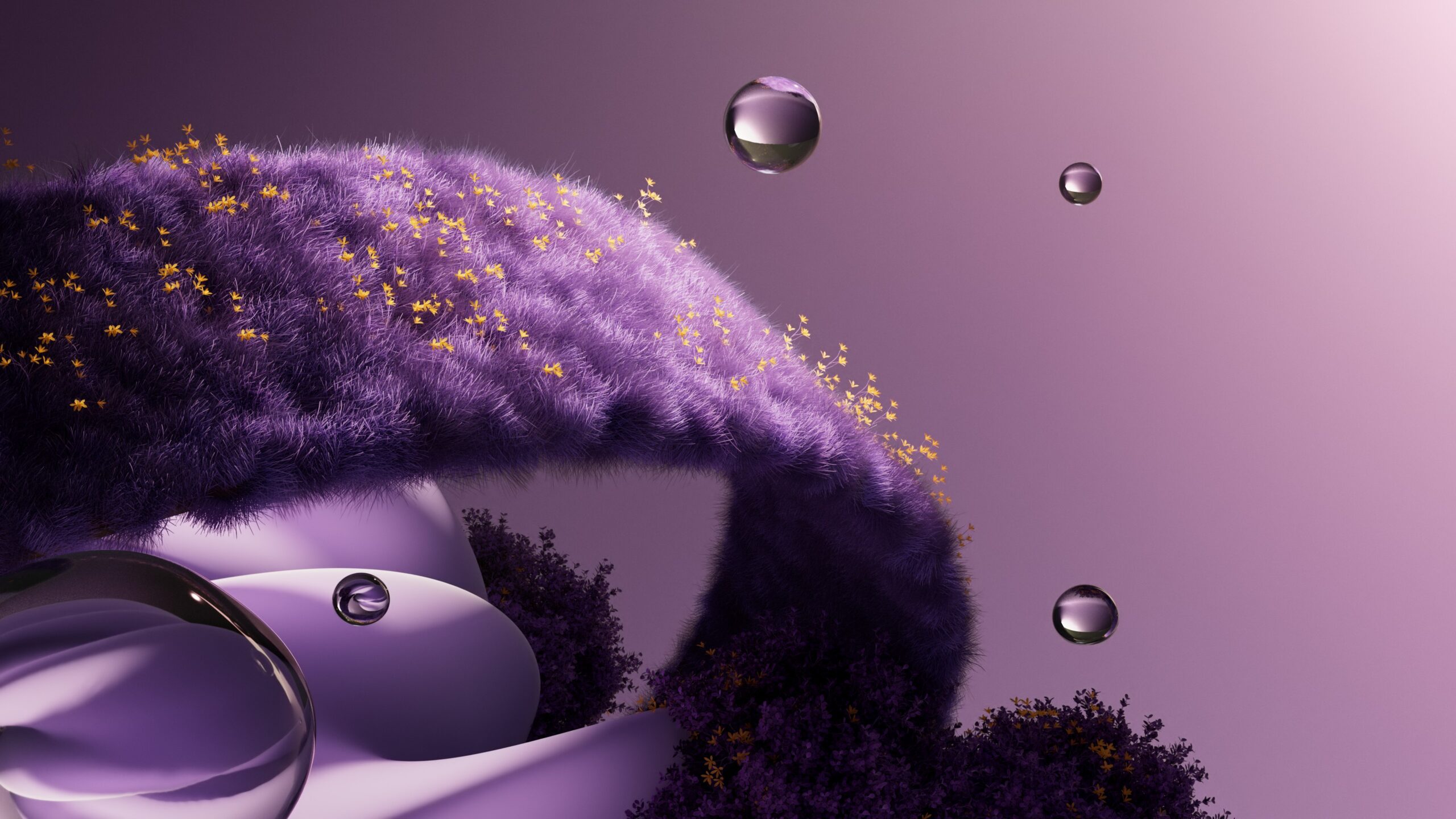 Purple aesthetic scene with dramatic light